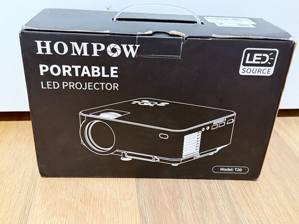 Hompow Portable LED Projector Model T20 For Home Theater & Presentations
